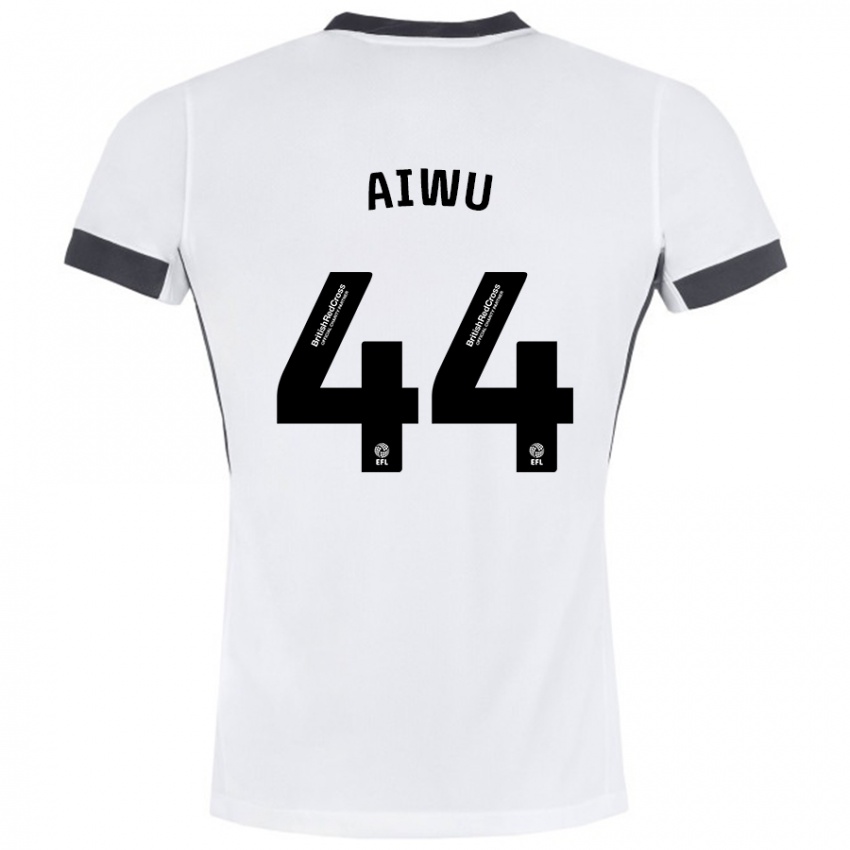 Criança Camisola Emanuel Aiwu #44 Preto Branco Alternativa 2024/25 Camisa