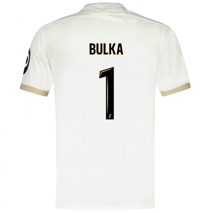 Criança Camisola Marcin Bulka #1 Ouro Branco Alternativa 2024/25 Camisa