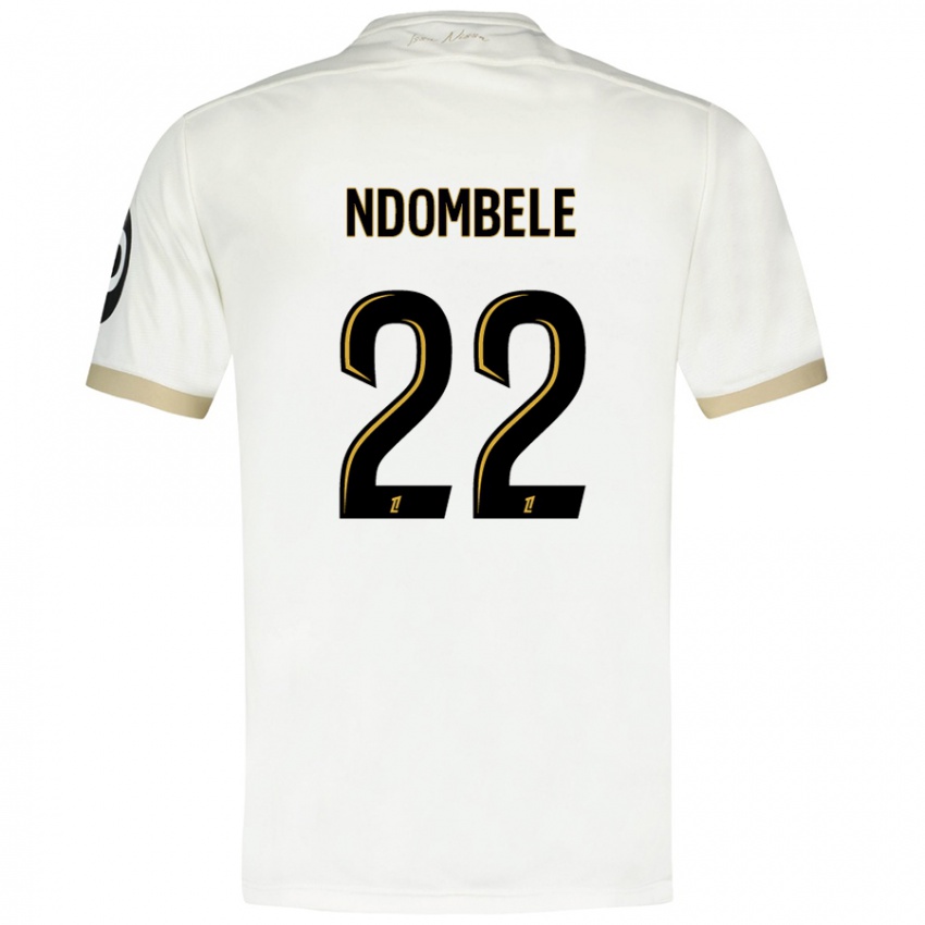 Criança Camisola Tanguy Ndombele #22 Ouro Branco Alternativa 2024/25 Camisa