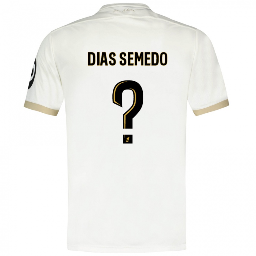 Criança Camisola Samuel Dias Semedo #0 Ouro Branco Alternativa 2024/25 Camisa