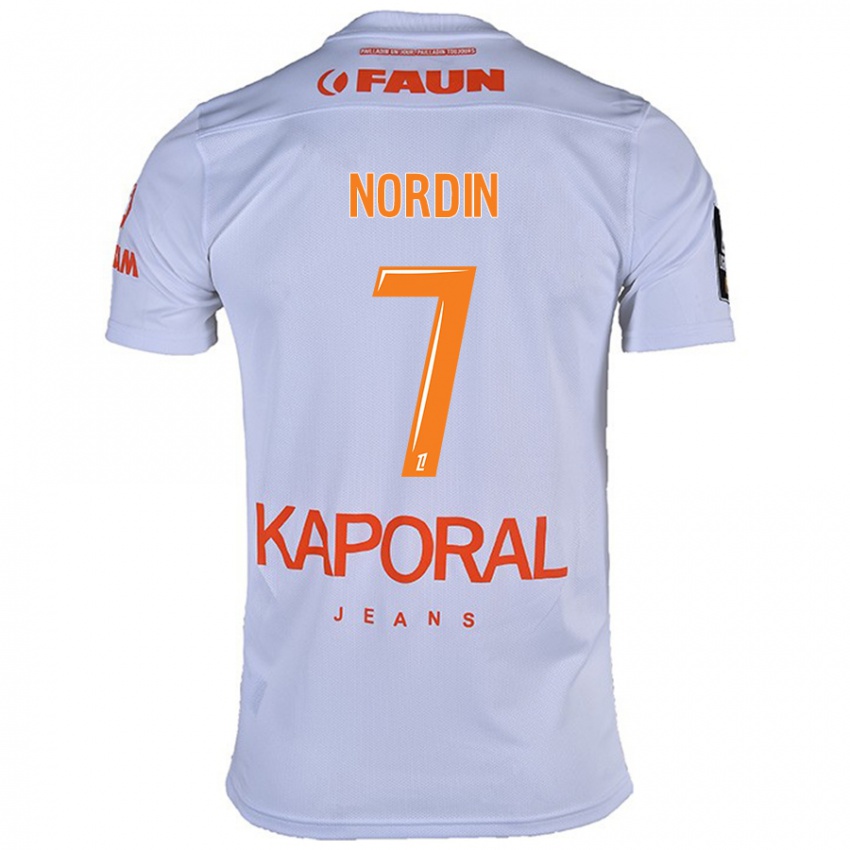 Criança Camisola Arnaud Nordin #7 Branco Alternativa 2024/25 Camisa