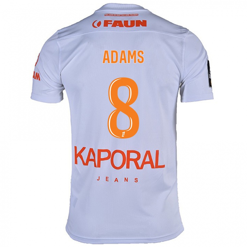 Criança Camisola Akor Adams #8 Branco Alternativa 2024/25 Camisa