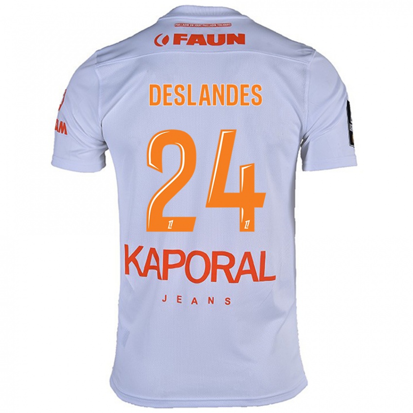 Criança Camisola Océane Deslandes #24 Branco Alternativa 2024/25 Camisa