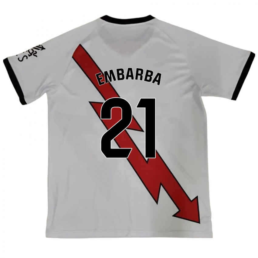 Criança Camisola Adrián Embarba #21 Vermelho Alternativa 2024/25 Camisa