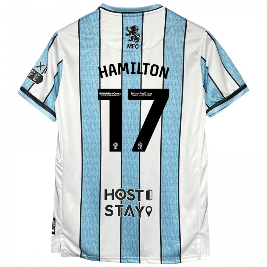 Criança Camisola Micah Hamilton #17 Azul Branco Alternativa 2024/25 Camisa