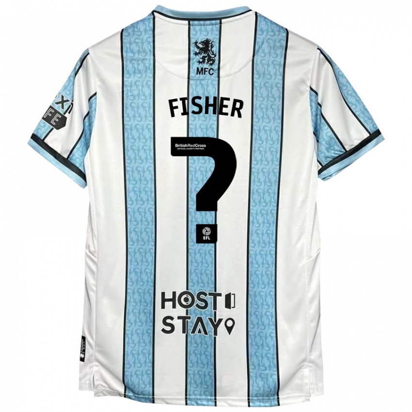 Criança Camisola Nathan Fisher #0 Azul Branco Alternativa 2024/25 Camisa