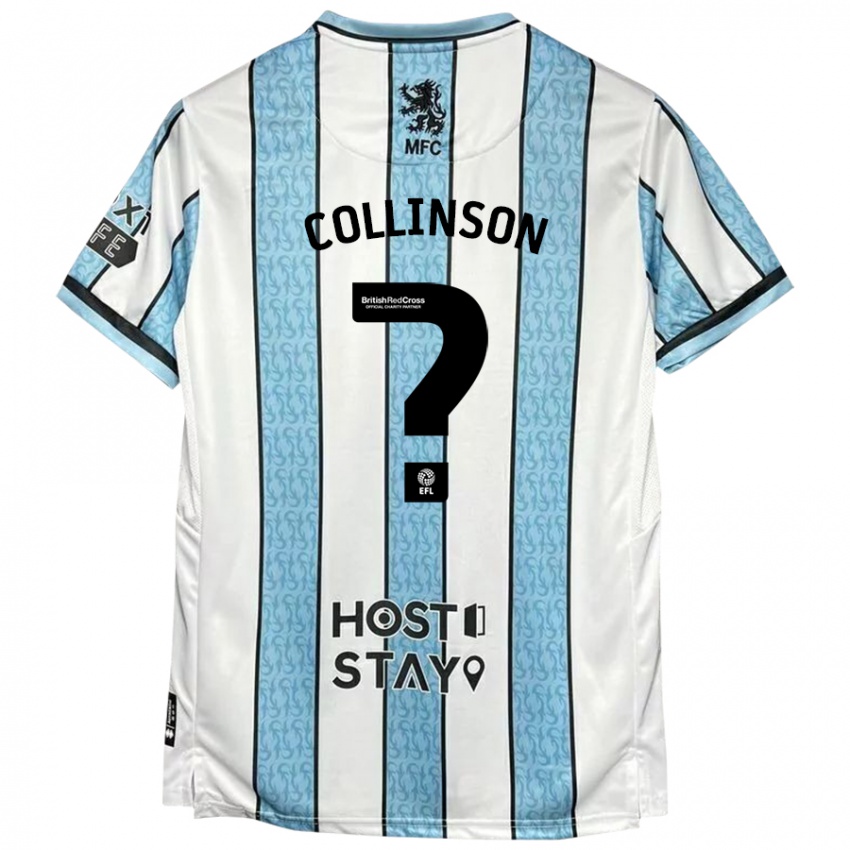 Criança Camisola Isaac Collinson #0 Azul Branco Alternativa 2024/25 Camisa