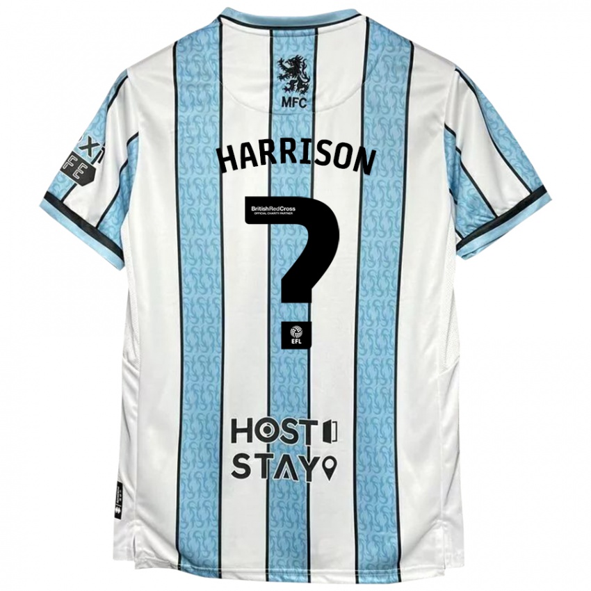 Criança Camisola Lucas Harrison #0 Azul Branco Alternativa 2024/25 Camisa