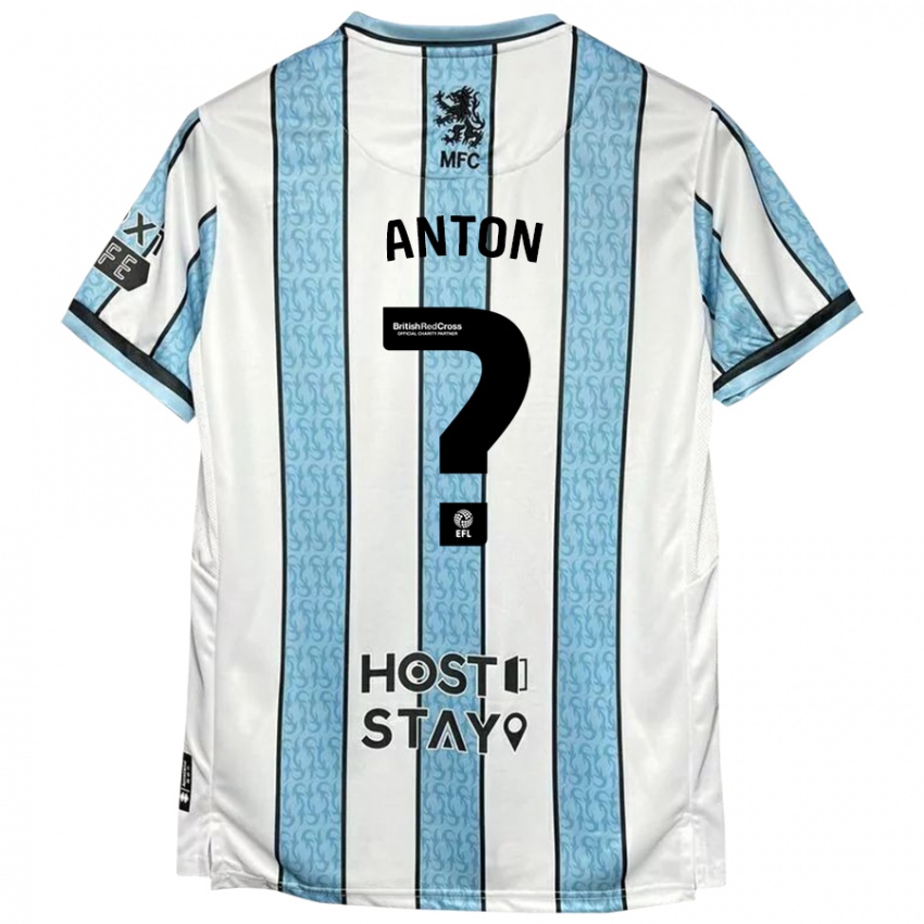 Criança Camisola Anton Palmer #0 Azul Branco Alternativa 2024/25 Camisa