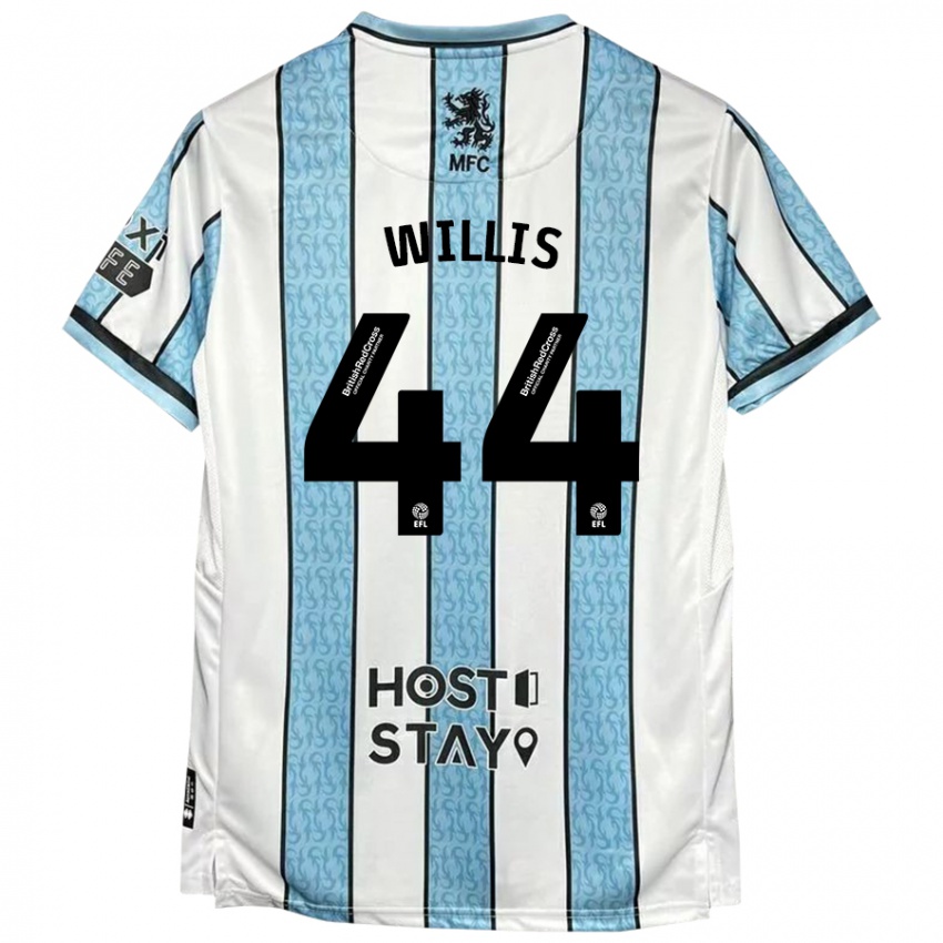 Criança Camisola Pharrell Willis #44 Azul Branco Alternativa 2024/25 Camisa