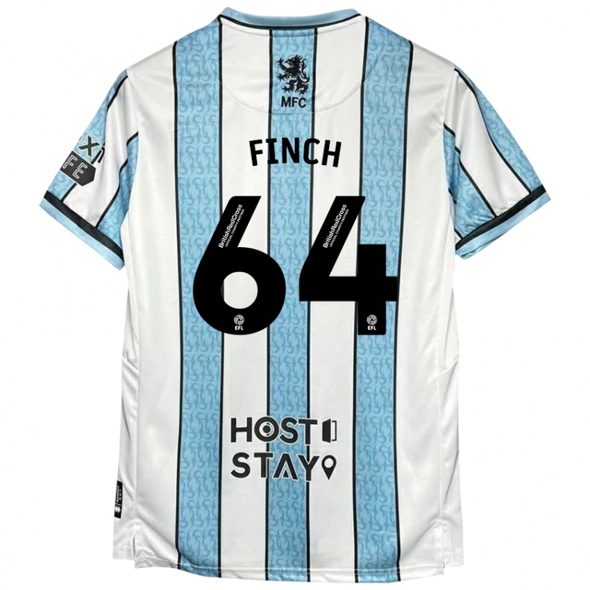 Criança Camisola Sonny Finch #64 Azul Branco Alternativa 2024/25 Camisa