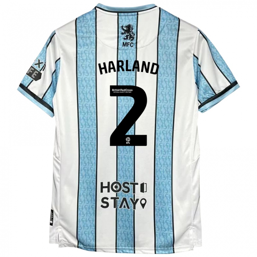 Criança Camisola Jane Harland #2 Azul Branco Alternativa 2024/25 Camisa