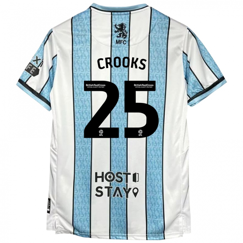 Criança Camisola Matt Crooks #25 Azul Branco Alternativa 2024/25 Camisa