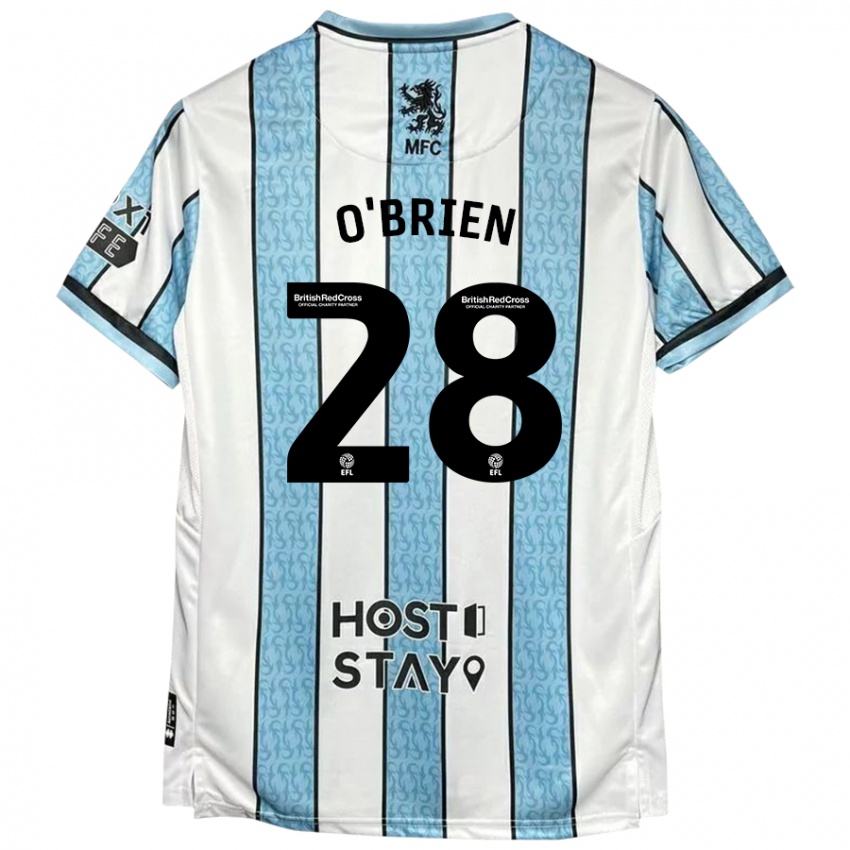 Criança Camisola Lewis O'brien #28 Azul Branco Alternativa 2024/25 Camisa