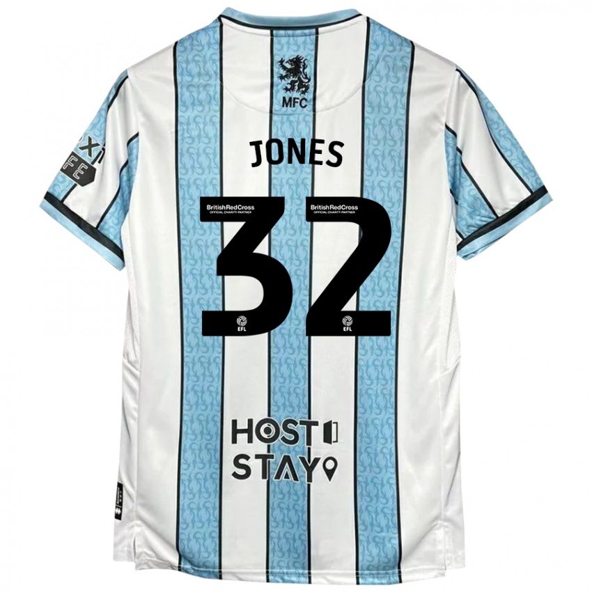 Criança Camisola Jamie Jones #32 Azul Branco Alternativa 2024/25 Camisa