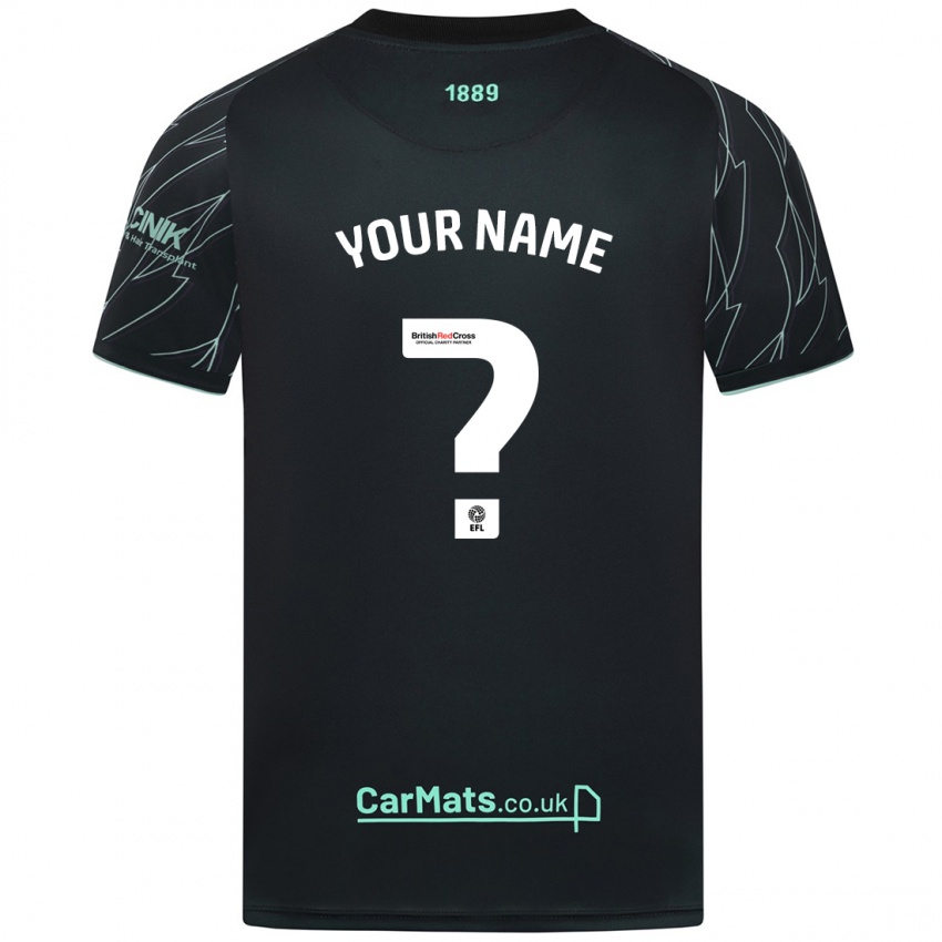 Criança Camisola Seu Nome #0 Verde Preto Alternativa 2024/25 Camisa