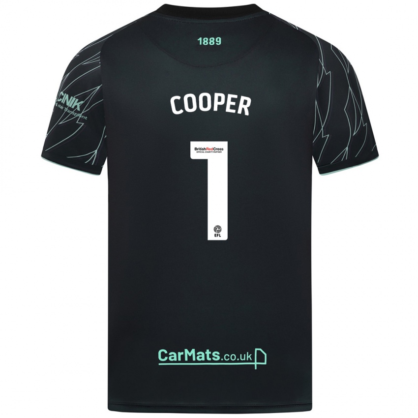 Criança Camisola Michael Cooper #1 Verde Preto Alternativa 2024/25 Camisa