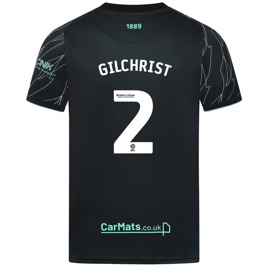 Criança Camisola Alfie Gilchrist #2 Verde Preto Alternativa 2024/25 Camisa