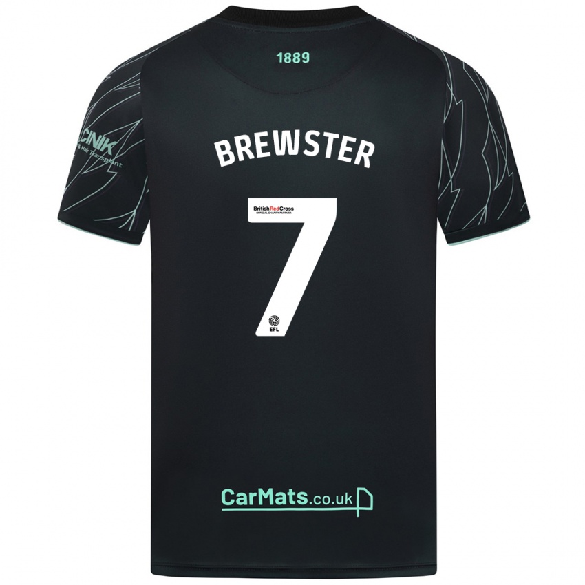 Criança Camisola Rhian Brewster #7 Verde Preto Alternativa 2024/25 Camisa