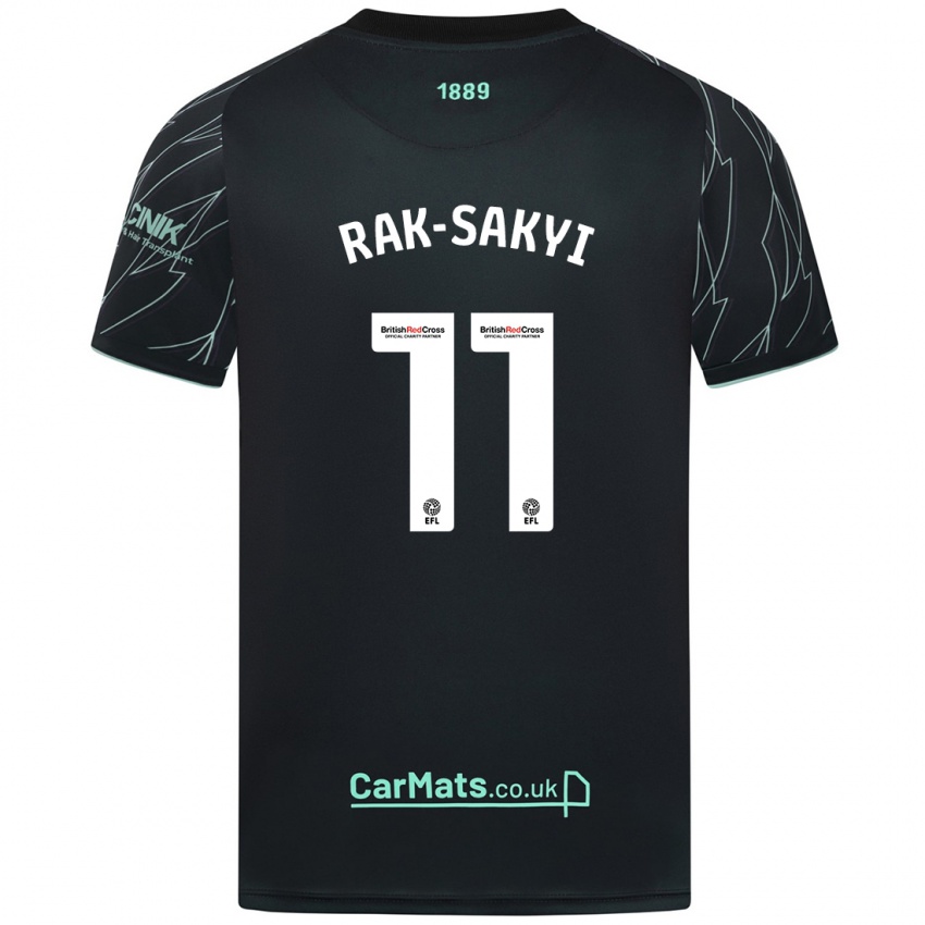 Criança Camisola Jesurun Rak-Sakyi #11 Verde Preto Alternativa 2024/25 Camisa