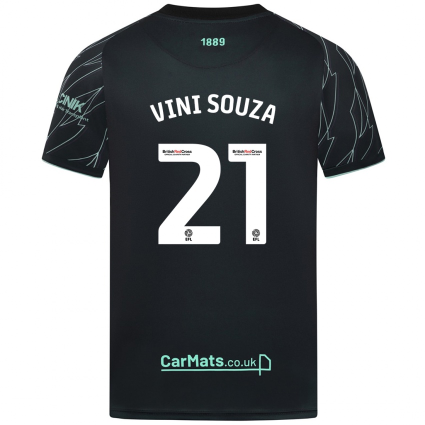 Criança Camisola Vini Souza #21 Verde Preto Alternativa 2024/25 Camisa