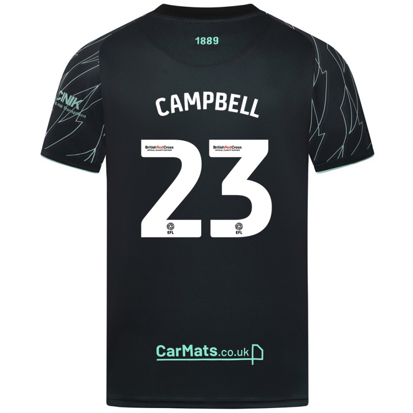 Criança Camisola Tyrese Campbell #23 Verde Preto Alternativa 2024/25 Camisa