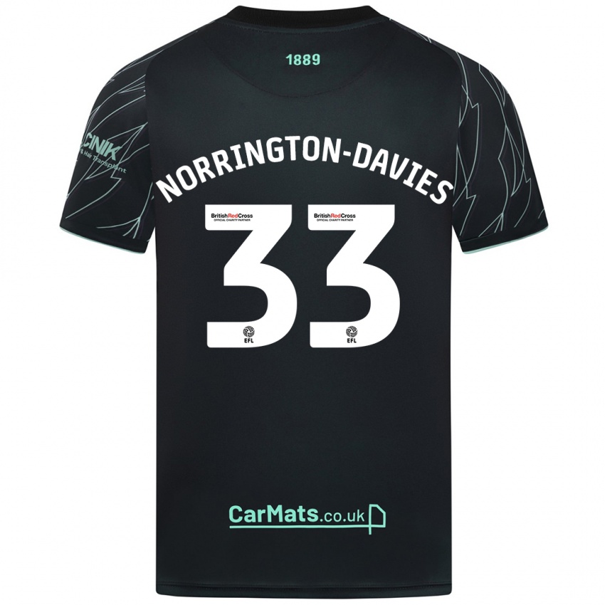 Criança Camisola Rhys Norrington-Davies #33 Verde Preto Alternativa 2024/25 Camisa