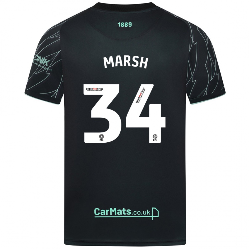 Criança Camisola Louie Marsh #34 Verde Preto Alternativa 2024/25 Camisa