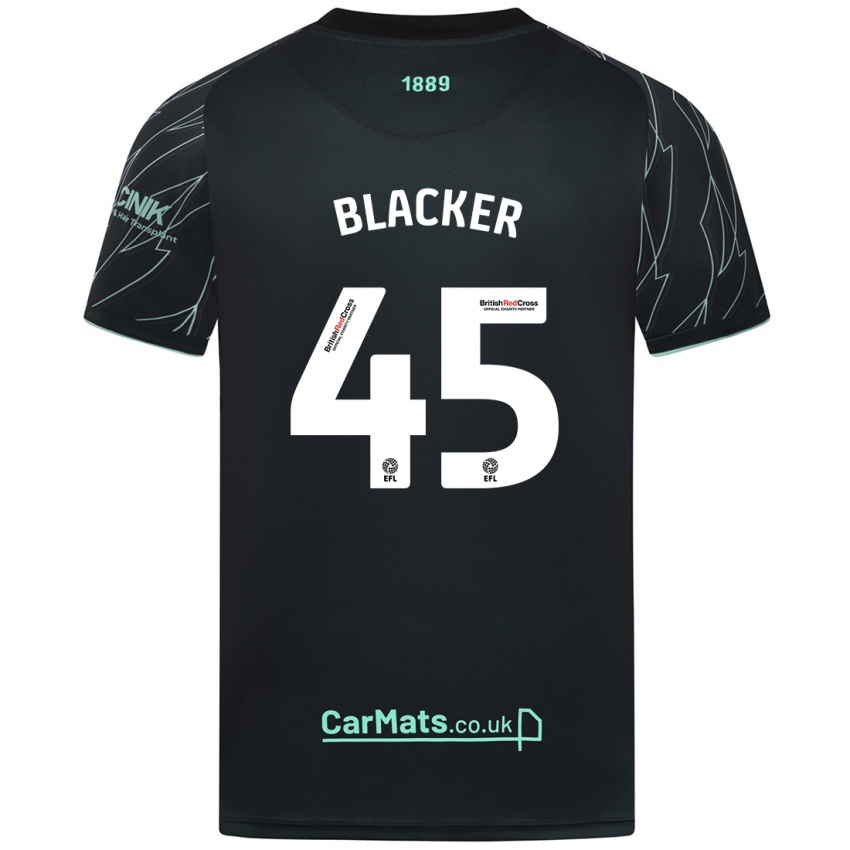 Criança Camisola Billy Blacker #45 Verde Preto Alternativa 2024/25 Camisa