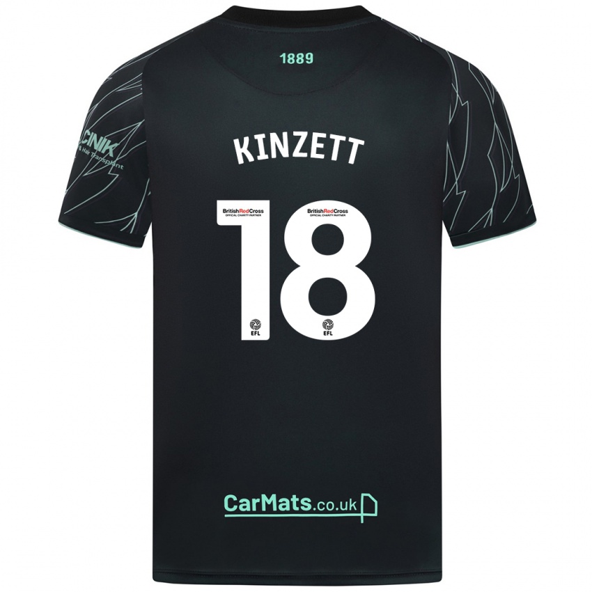 Criança Camisola Ella Kinzett #18 Verde Preto Alternativa 2024/25 Camisa