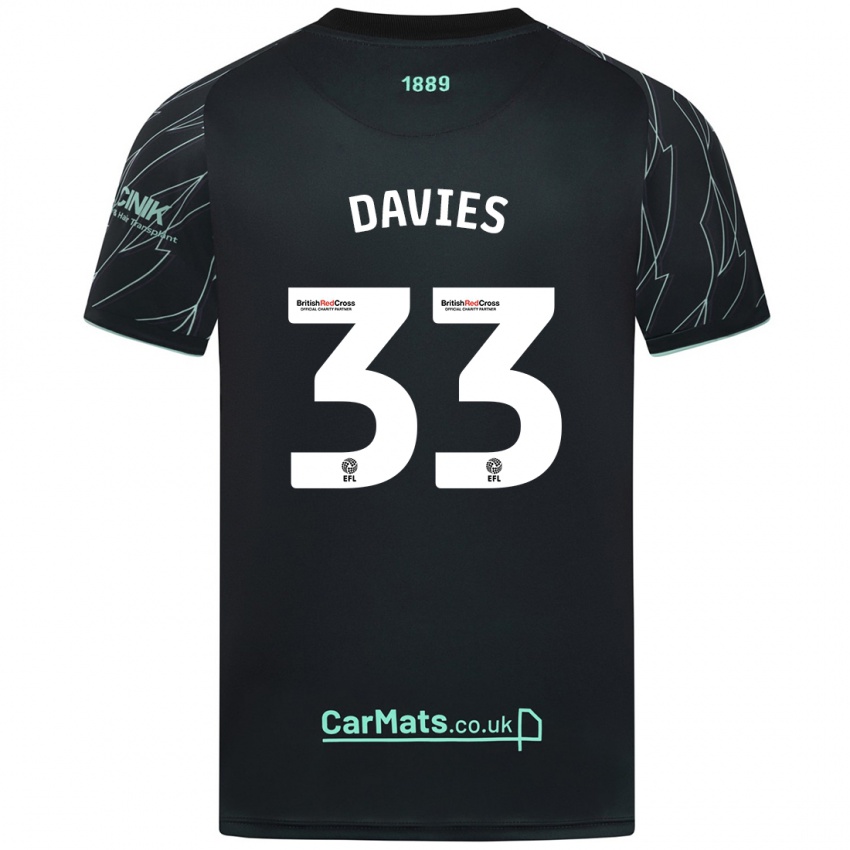 Criança Camisola Bethan Davies #33 Verde Preto Alternativa 2024/25 Camisa