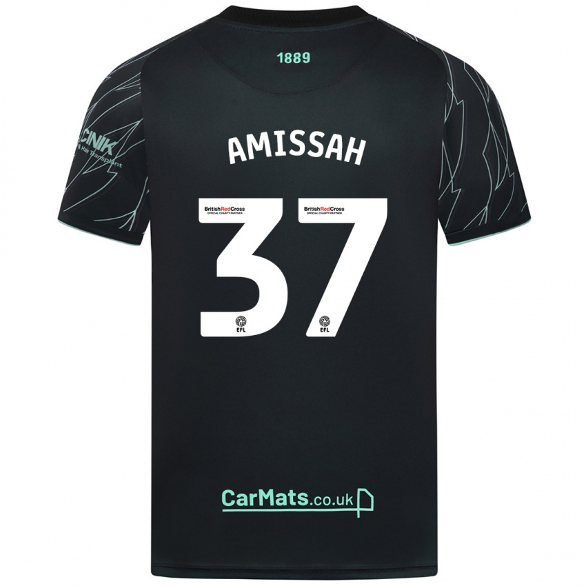 Criança Camisola Jordan Amissah #37 Verde Preto Alternativa 2024/25 Camisa