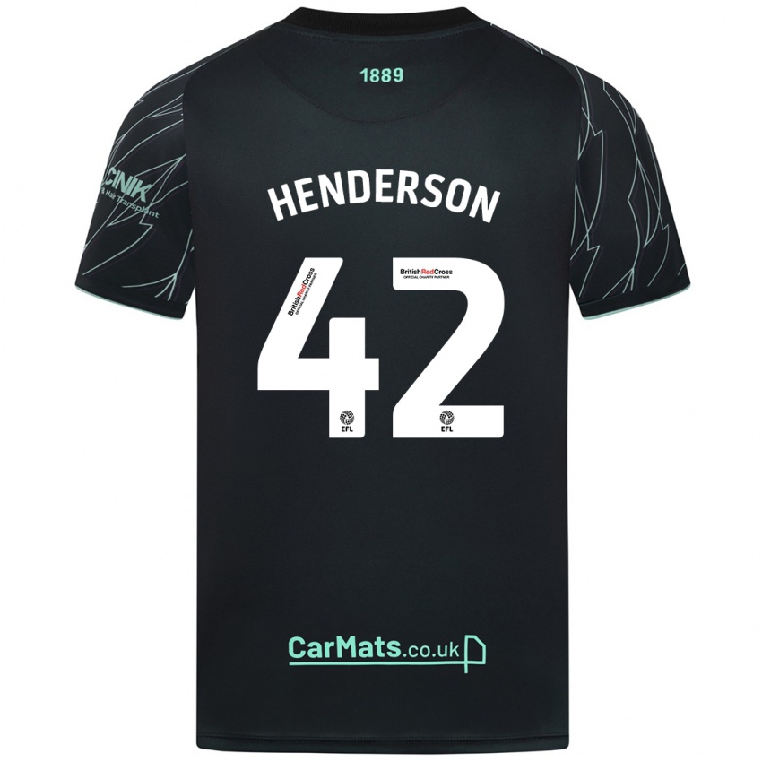 Criança Camisola Peyton Henderson #42 Verde Preto Alternativa 2024/25 Camisa