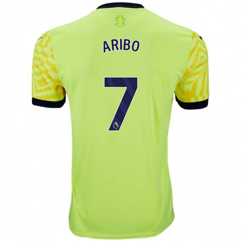 Criança Camisola Joe Aribo #7 Amarelo Alternativa 2024/25 Camisa