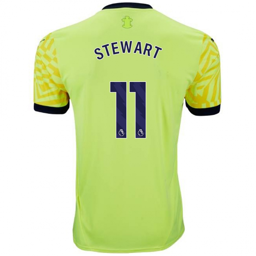 Criança Camisola Ross Stewart #11 Amarelo Alternativa 2024/25 Camisa