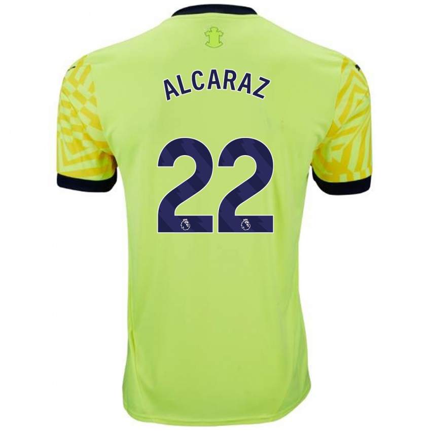 Criança Camisola Carlos Alcaraz #22 Amarelo Alternativa 2024/25 Camisa