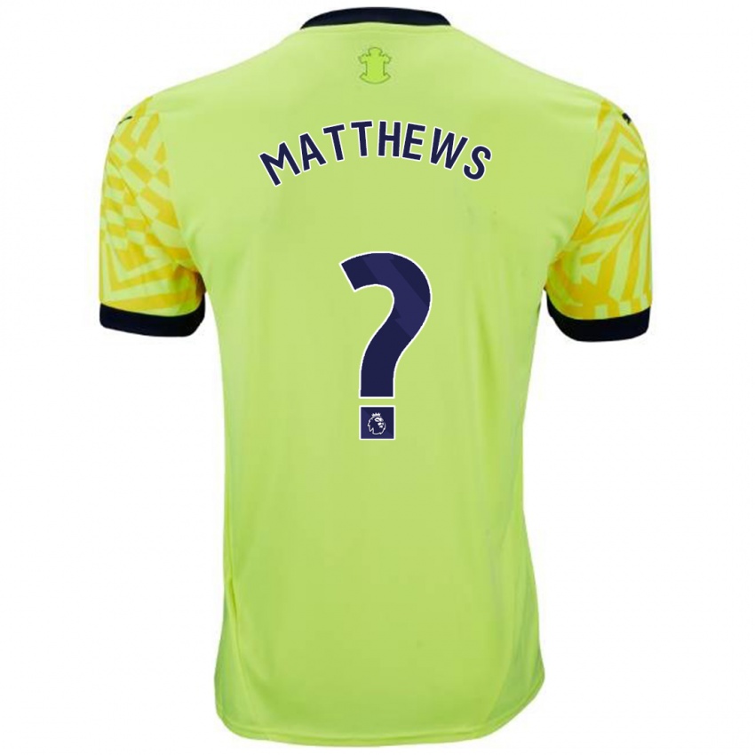 Criança Camisola Abdulhalim Okonola-Matthews #0 Amarelo Alternativa 2024/25 Camisa