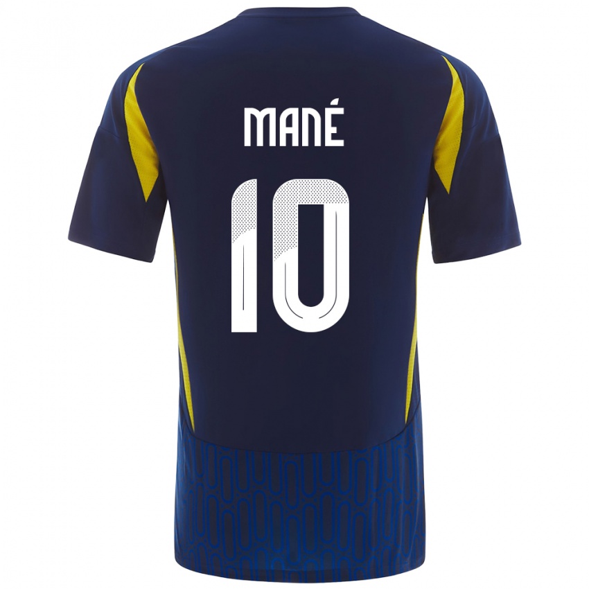 Criança Camisola Sadio Mane #10 Azul Amarelo Alternativa 2024/25 Camisa