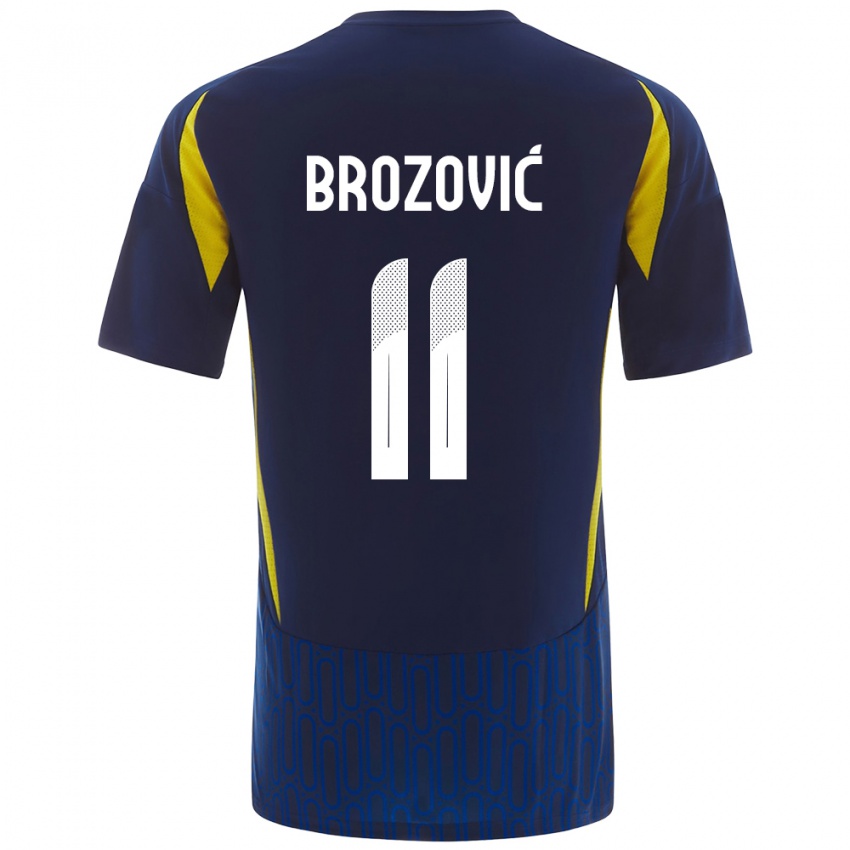 Criança Camisola Marcelo Brozovic #11 Azul Amarelo Alternativa 2024/25 Camisa