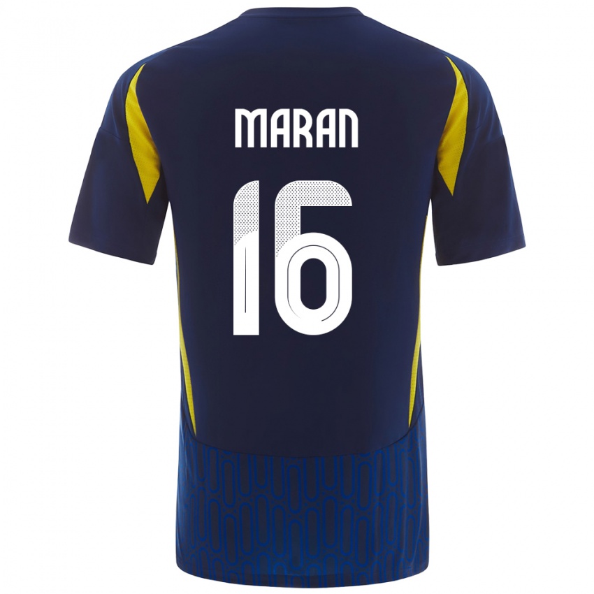 Criança Camisola Mohammed Maran #16 Azul Amarelo Alternativa 2024/25 Camisa