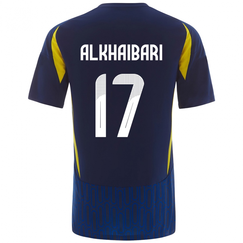 Criança Camisola Abdullah Al-Khaibari #17 Azul Amarelo Alternativa 2024/25 Camisa