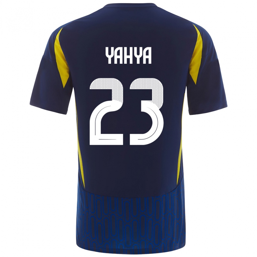 Criança Camisola Ayman Yahya #23 Azul Amarelo Alternativa 2024/25 Camisa