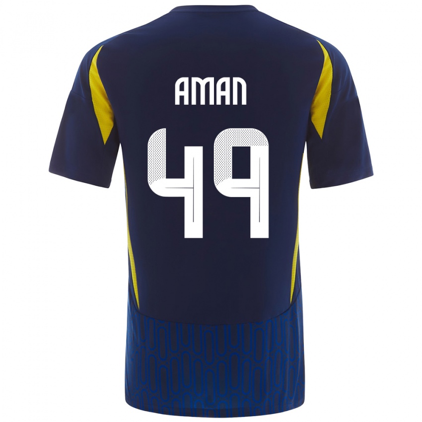 Criança Camisola Awad Aman #49 Azul Amarelo Alternativa 2024/25 Camisa