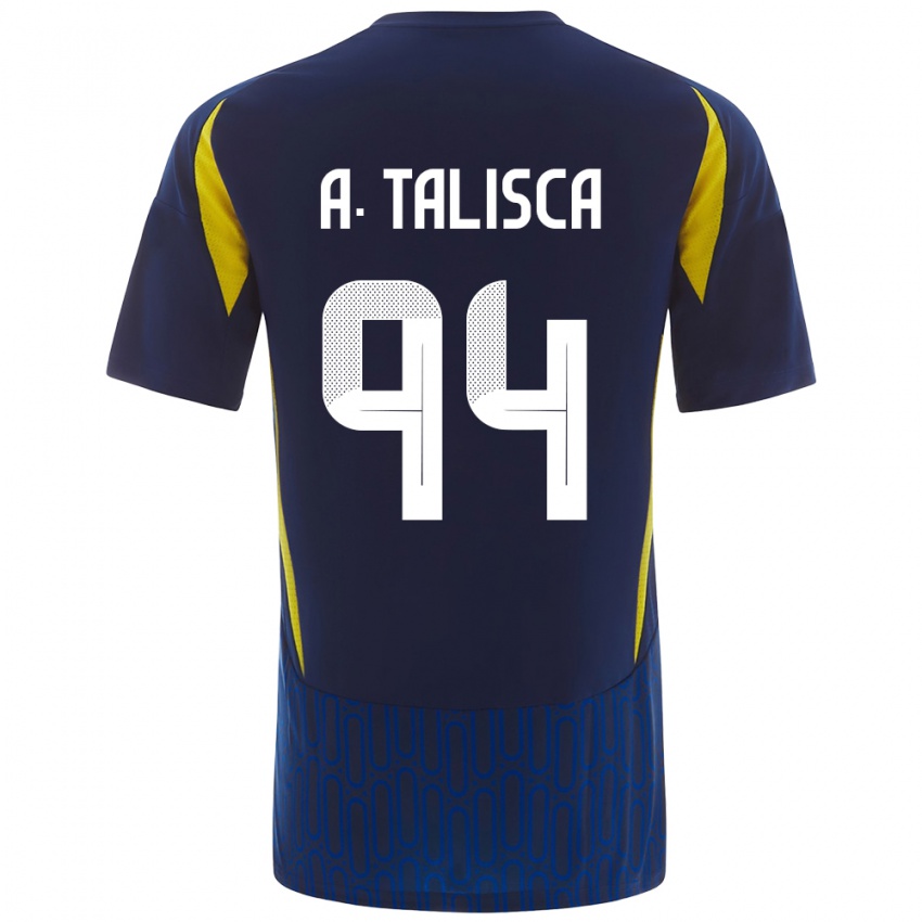 Criança Camisola Talisca #94 Azul Amarelo Alternativa 2024/25 Camisa