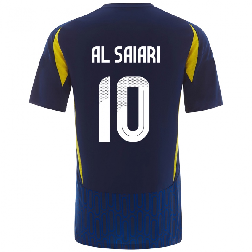 Criança Camisola Mubarkh Al-Saiari #10 Azul Amarelo Alternativa 2024/25 Camisa