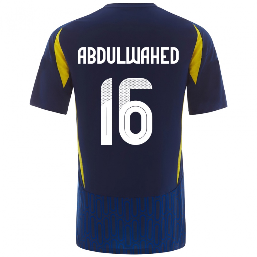 Criança Camisola Ghader Abdulwahed #16 Azul Amarelo Alternativa 2024/25 Camisa