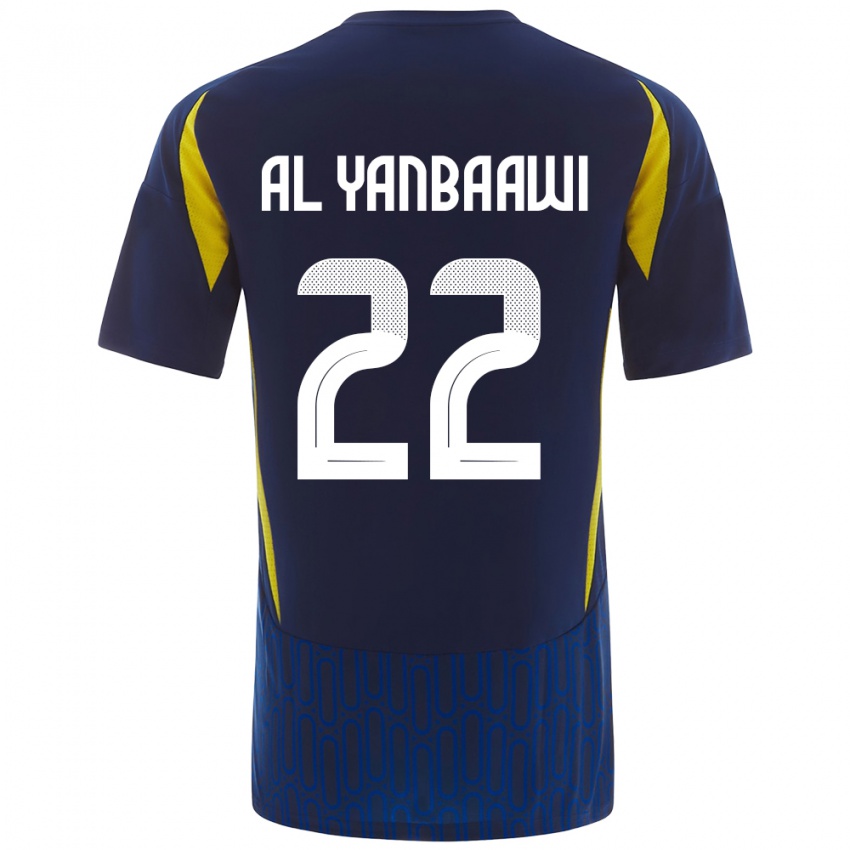 Criança Camisola Tahani Al-Yanbaawi #22 Azul Amarelo Alternativa 2024/25 Camisa