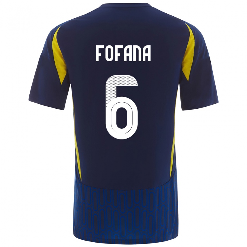 Criança Camisola Seko Fofana #6 Azul Amarelo Alternativa 2024/25 Camisa