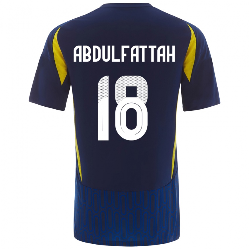 Criança Camisola Abdulfattah Adam #18 Azul Amarelo Alternativa 2024/25 Camisa