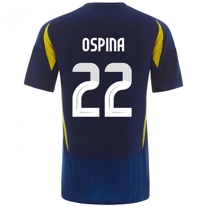 Criança Camisola David Ospina #22 Azul Amarelo Alternativa 2024/25 Camisa